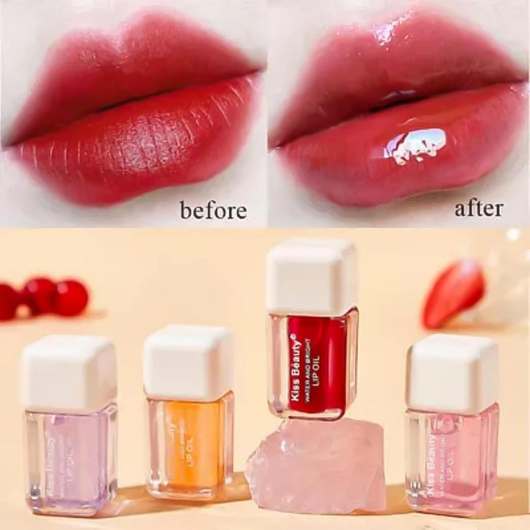 Hydrating lip oil glossy finish  cherry peach shead